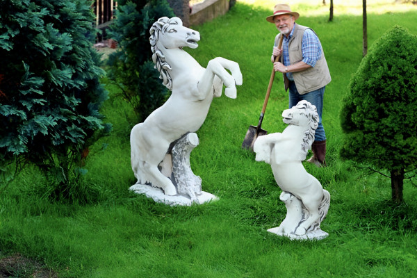 Décoration de jardin Statue de cheval Sculpture Figures Sculptures Designer