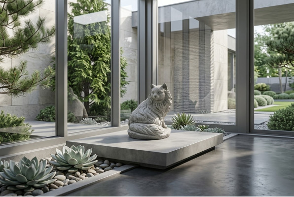 Décoration de jardin Statue de chat Sculpture Figures Sculptures Design
