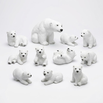 Figurine d'ours polaire de 21 cm statue d'ours décoration de jardin figures statues décoration