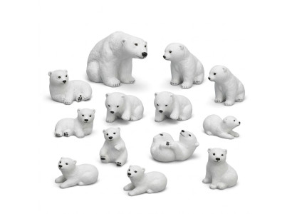Figurine d'ours polaire de 18 cm, statue d'ours pour le jardin, figures de décoration statues de décoration