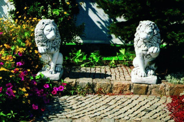 Décoration de jardin Statue de lion Sculpture Figurines Sculptures Nature Designer