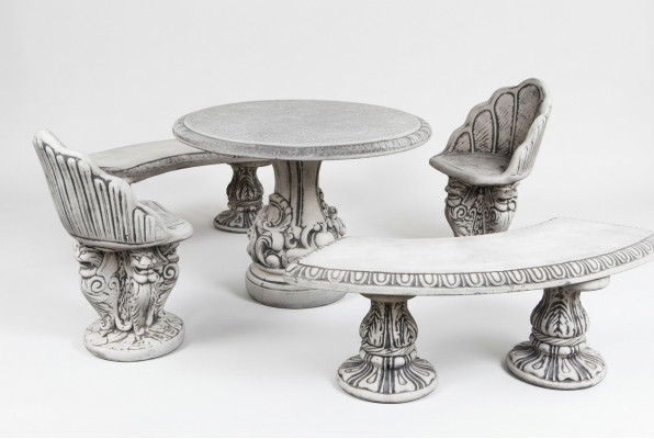 Style antique chaise tabouret en pierre pour jardin terrasse design élégant trône