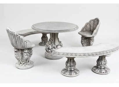 Style antique chaise tabouret en pierre pour jardin terrasse design élégant trône