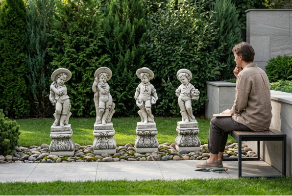 Base 27 cm pour la conception de sculptures de statues de figurines de jardin.
