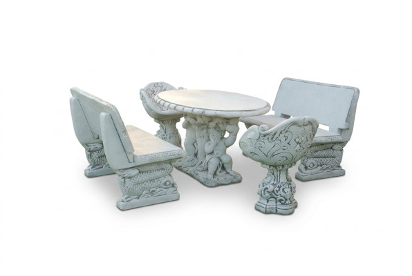 Chaises Chaise Fauteuil Meubles de jardin Trône Figure en pierre Statue Style antique