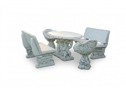 Chaises Chaise Fauteuil Meubles de jardin Trône Figure en pierre Statue Style antique