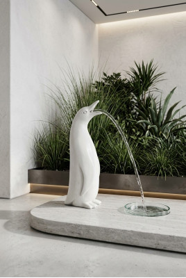 Décoration de jardin statue de pingouin sculpture figures sculptures designer figurine