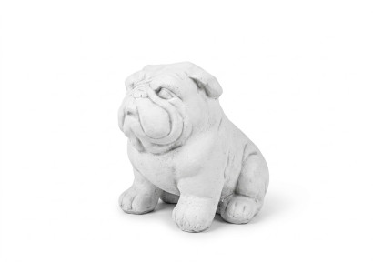 Décoration de jardin Chien Patio Pierres Figurines Figure décorative Statue blanche