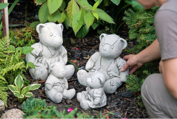 Décoration de jardin Ours Patio Pierre Figures Figurine Décorative Statue