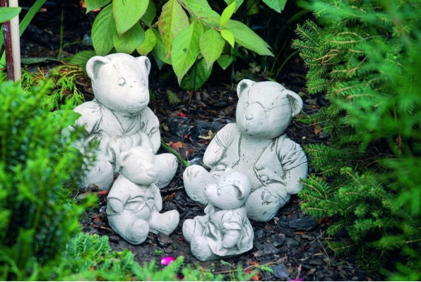 Décoration de jardin Ours Patio Pierre Figures Figurine Décorative Statue