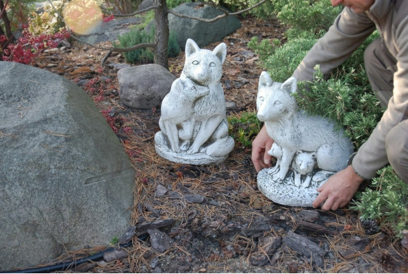 Décoration de jardin statue renard sculpture figures sculptures figure de designer