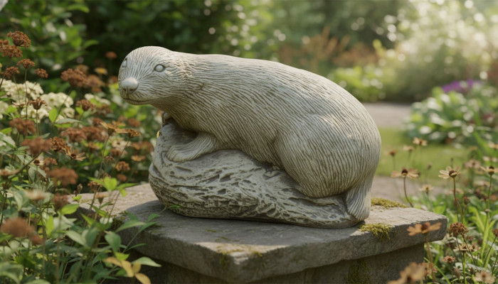 Décoration de jardin furet Patio pierre chiffres Chiffre Statue