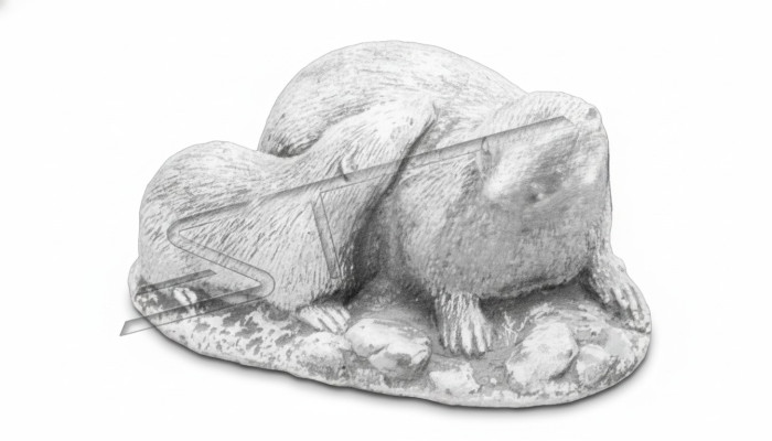 Décoration de jardin Fouine Figurines en pierre de patio Figurine blanche Nature Statue