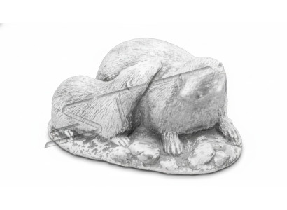 Décoration de jardin Fouine Figurines en pierre de patio Figurine blanche Nature Statue