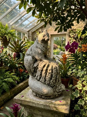 Décoration de jardin, figurines en pierre de patio en forme d'écureuil, figurine décorative statue
