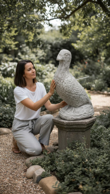 Décoration de jardin Canard Patio Figurines en Pierre Statue Sculpture Décorative