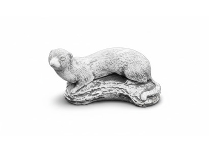 Décoration de jardin furet Patio Pierre Figurines figurine blanche Nature Statue
