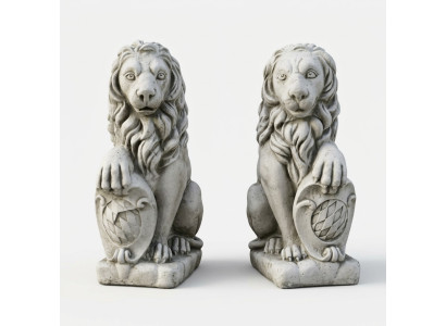 Statue de jardin Lion Patio Sculpture de jardin Figurines décoratives Sculptures