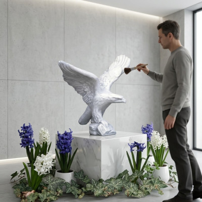 Figurine Aigle Statue Jardin Sculpture Sculptures Figures Statues Décoratives