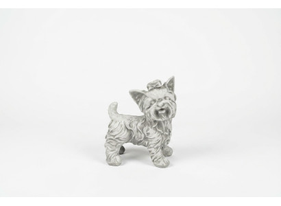Décoration de jardin Chien Blanc Patio Pierre Figures Statue Décorative Figure