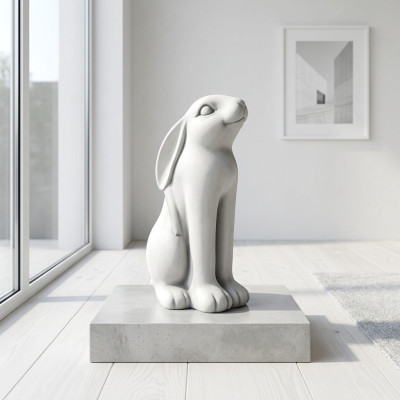 Décoration de jardin Lapin Patio Pierre Figurines Figurative Figure Statue Nature
