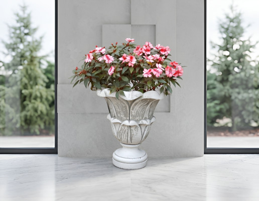 Panier de fleurs Fleurs Vase Récipient Figurines de jardin Décoration de terrasse Statue