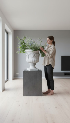 Pots de fleurs en béton XXL pour le jardin et la terrasse