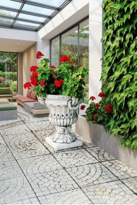 Conception de pots de fleurs pots de jardin décoratifs figure de visage.