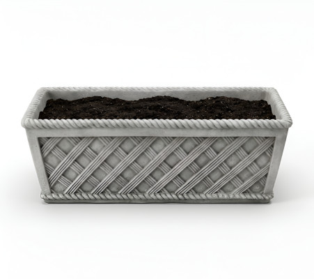 Boîte de pots de fleurs XXL décoratifs en béton pour jardin terrasse
