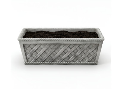 Boîte de pots de fleurs XXL décoratifs en béton pour jardin terrasse