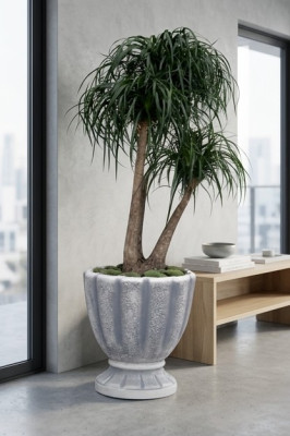 Conception pot de fleur décoration pot de plante sommet pot pots figure visage sculpture