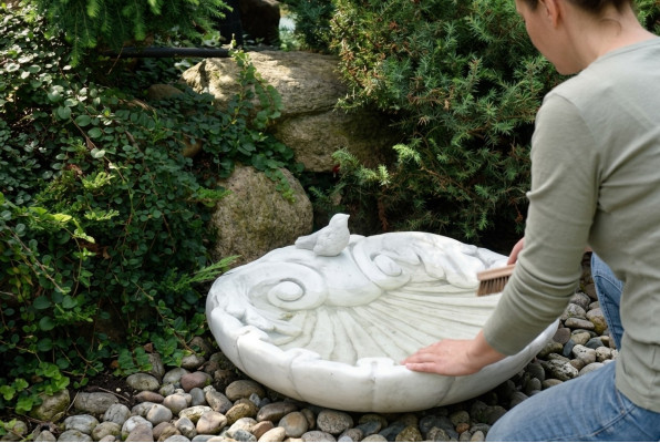 Bain d'oiseau Décor Sculpture Figure Statue de design Statue de jardin Statues de jardin