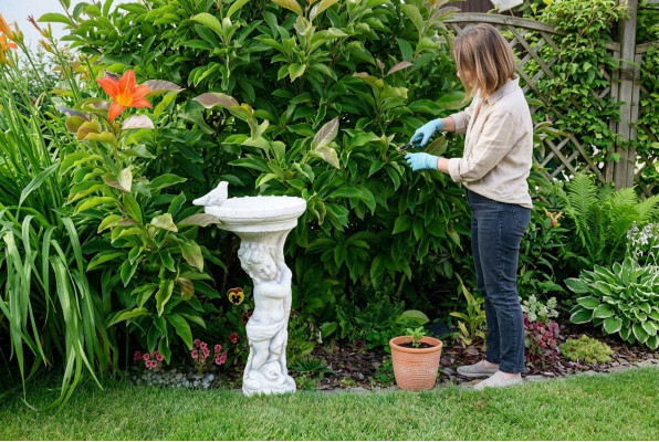 Décoration d'oiseau, potions, sculpture, conception de figurine de statue de jardin, statues de figures de jardin