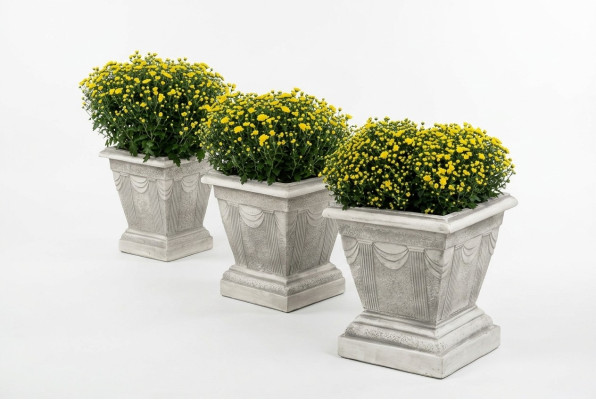 Figure Pot de fleur blanc Pot de plante Figure Décoration Pots de fleurs Jardin