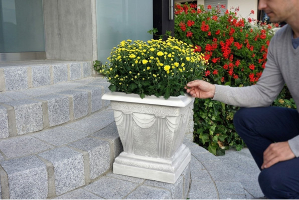 Vase de fleurs boîte de fleurs jardin pierre décoration fleurs décoratives