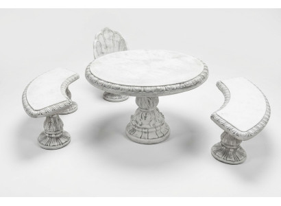 Style de table de jardin antique Chevalier Tables en pierre Décoration ronde Meubles