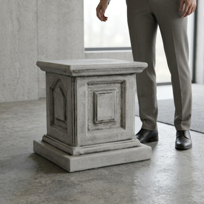 Décoration Colonne Colonne Pierre Style Antique Stand Fleur Romain Blanc Stand