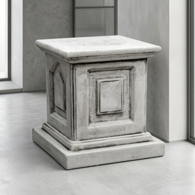 Décoration Colonne Colonne Pierre Style Antique Stand Fleur Romain Blanc Stand