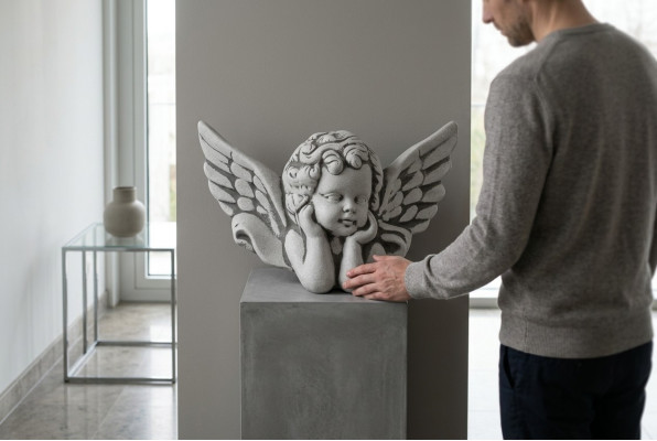 Pierre tombale Décoration de la pierre tombale Figurine d'ange Sculpture Dieu Saint