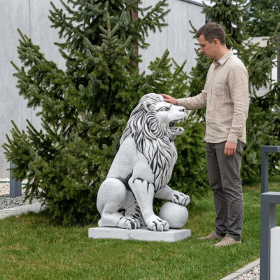 Noble Chevalier Statue de Lion Statue Sculpture Figurines Sculptures Jardin