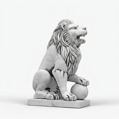 Noble Chevalier Statue de Lion Statue Sculpture Figurines Sculptures Jardin
