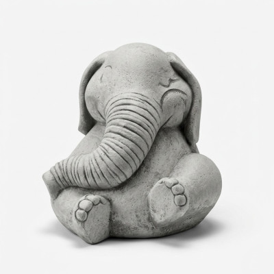 Conception Figure Éléphant Sculpture Figures Sculptures Statues Statue Blanche Caricature