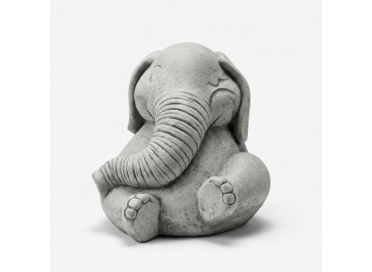 Conception Figure Éléphant Sculpture Figures Sculptures Statues Statue Blanche Caricature