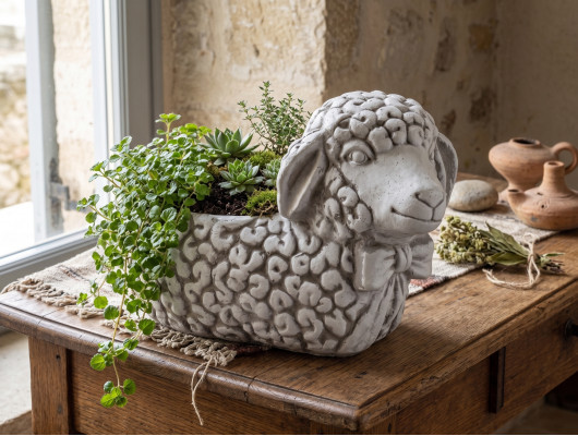 Conception pot de fleurs décoratif, pot de plante supérieur, pot de vase, pots de figures, sculpture de visage