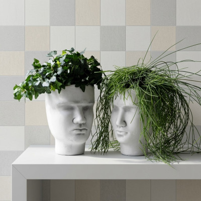 Conception pot de fleur pot de fleur de haut vase chiffre pots décoratifs visage sculpture