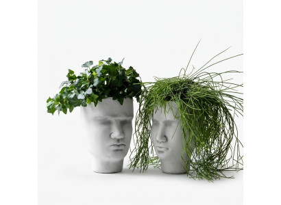 Conception pot de fleur pot de fleur de haut vase chiffre pots décoratifs visage sculpture