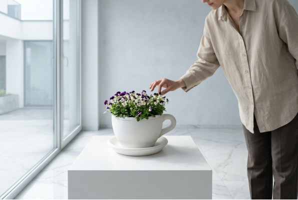 Pot de fleurs, pot de plantes, décoration naturelle vases figure jardin pots de fleurs