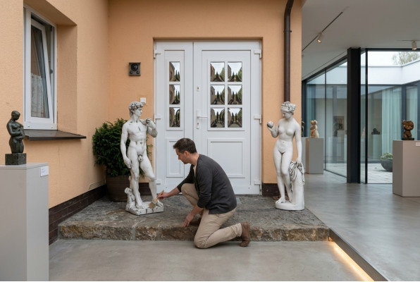Eva 120cm Sculpture Design Figure Statue Garden Figures Statues translates to:  Eva 120cm Sculpture Figure Statue Design Figures de jardin Statues