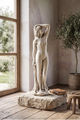 Femme 98cm Sculpture Design Figure Statue Jardin Figurines Statues