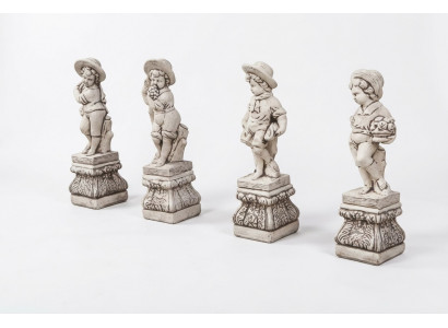 Garçon 70cm Figure Statue Figures Sculpture Statues Garden White Décoration
